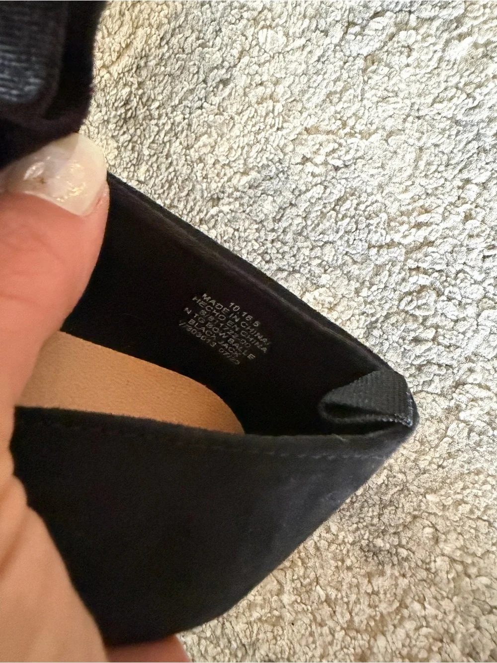 Old Navy Black Suede-Look Ballet Flats with Velvet Bow